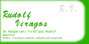 rudolf viragos business card